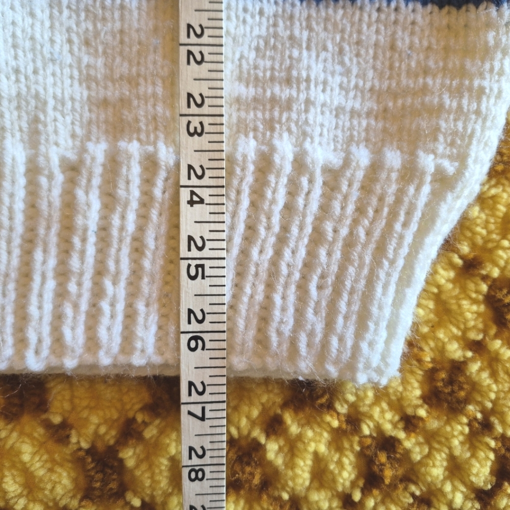 Vintage Handknit Striped/Chevron Sweater - Picture 5 of 7